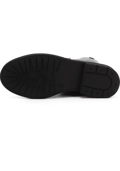 Kadın Siyah Fermuarlı Kauçuk Taban Postal Bot indirimleri