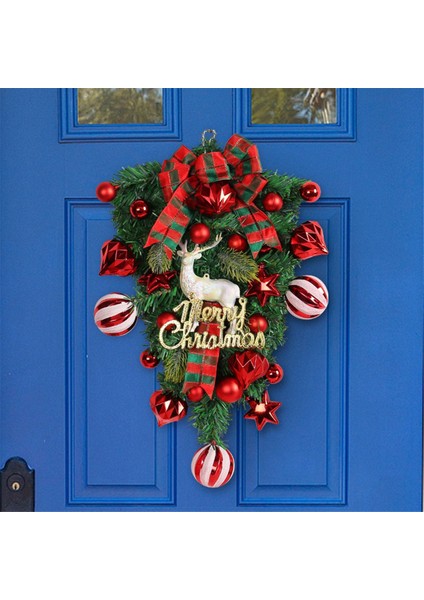 Noel Çelengi Dekoratif Asma Süs Yapay Çelenk Ön Kapı, Duvar, Şömine Için Noel Günü (Yurt Dışından) modelleri