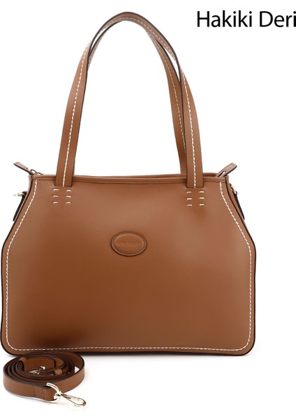Kadın Taba Hakiki Deri El ve Omuz Çantası