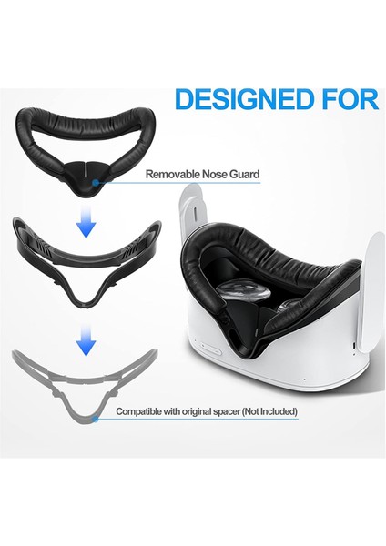 Oculus Quest 2 Için Yüz Arayüzü ve Yüz Örtüsü Pedi, Meta Quest 2 Vr Aksesuarları Için Ter Koşullu Pu Köpük Yastığı (Yurt Dışından) indirimleri