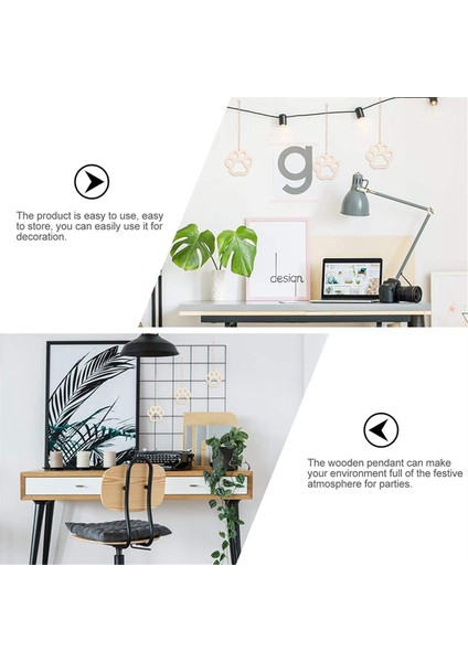 50PCS Mini Köpek Pençe Ahşap Diy El Sanatları Kesikler Ahşap Küçük Pençe Şekilli Asılı Süslemeler Evcil Hayvanlar Süslemeleri (Yurt Dışından) fiyatları