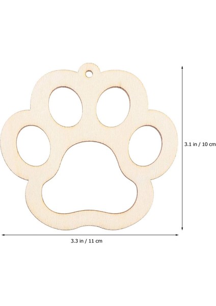 50PCS Mini Köpek Pençe Ahşap Diy El Sanatları Kesikler Ahşap Küçük Pençe Şekilli Asılı Süslemeler Evcil Hayvanlar Süslemeleri (Yurt Dışından) fırsatları