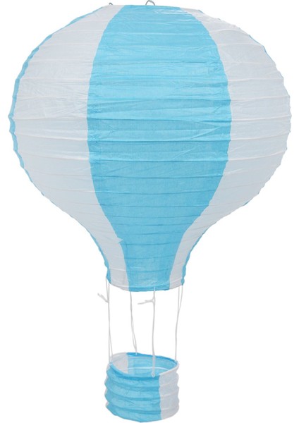 12 Inç Sıcak Hava Balon Kağıt Fener Abajur Tavan Işık Düğün Dekor, Mavi Çizgiler (Yurt Dışından)