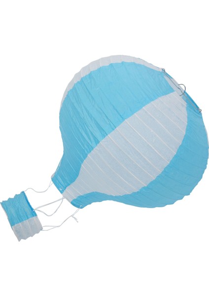 12 Inç Sıcak Hava Balon Kağıt Fener Abajur Tavan Işık Düğün Dekor, Mavi Çizgiler (Yurt Dışından) fiyatları