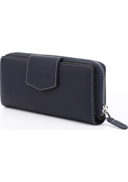 Lacivert Gön Hakiki Deri Kadın Cüzdan 06909 modelleri