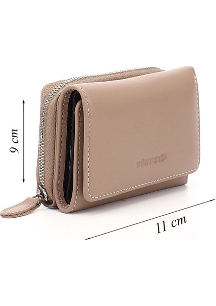 Kadın Vizon - Kahverengi Yatay Hakiki Deri Cüzdan fiyatları