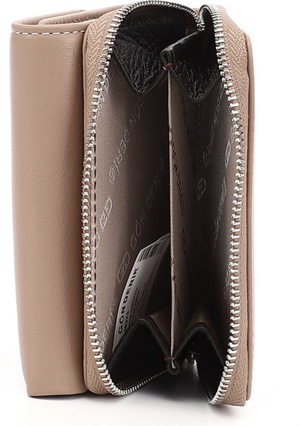 Kadın Vizon - Kahverengi Yatay Hakiki Deri Cüzdan indirimleri