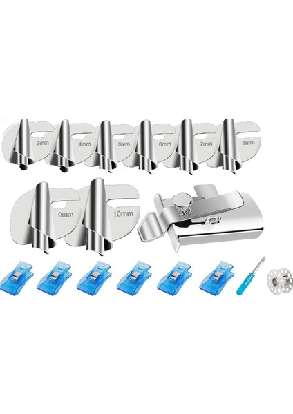 Yükseltilmiş Evrensel Dikiş Hemming Ayağı Seti 8 Boyutlar Hemming Ayakları [3-10MM] Ev Için Endüstriyel Dikiş Makineleri (Yurt Dışından)