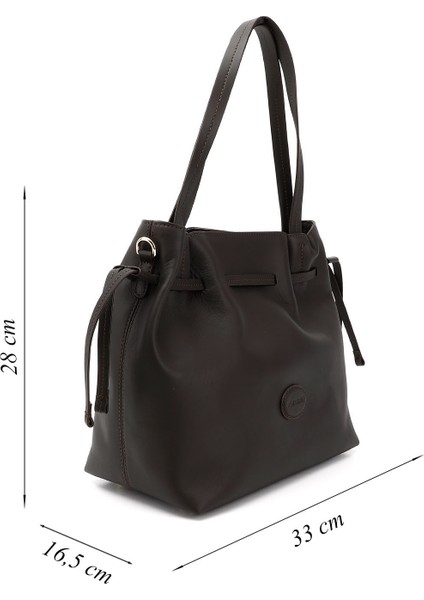 Kadın Kahverengi Hakiki Deri El ve Omuz Çantası fiyatları