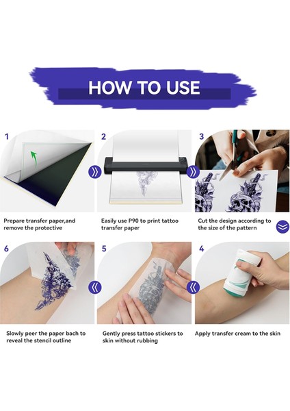 Dövme Transfer Kağıdı, 40 Sayfa A4 Boyut Dövme Şablonu Dövme Için Transfer Kağıdı. (Yurt Dışından) fiyatları