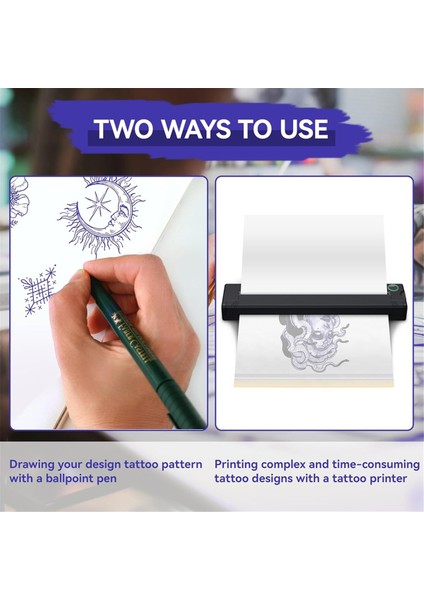 Dövme Transfer Kağıdı, 40 Sayfa A4 Boyut Dövme Şablonu Dövme Için Transfer Kağıdı. (Yurt Dışından) modelleri