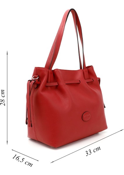 Kadın Kırmızı Hakiki Deri El ve Omuz Çantası fiyatları