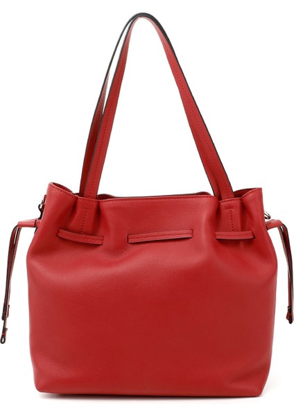 Kadın Kırmızı Hakiki Deri El ve Omuz Çantası fırsatları