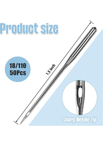 50 Pcs Evrensel Boyut 110/18 Ağır Hizmet Tipi Dikiş Makinesi Iğneleri, Quliting Dikiş Makinesi Iğneleri Ev Dikiş Makinesi (Yurt Dışından) modelleri