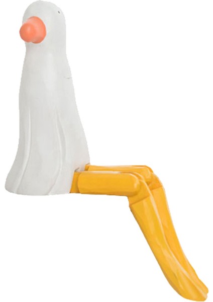 Uzun Kesilmiş Martılı El Yapımı Oyuk Ahşap Süslemeler Sevimli Karikatür Oyma Ahşap Bebek Masası Dekorasyon Hediyesi (Yurt Dışından)