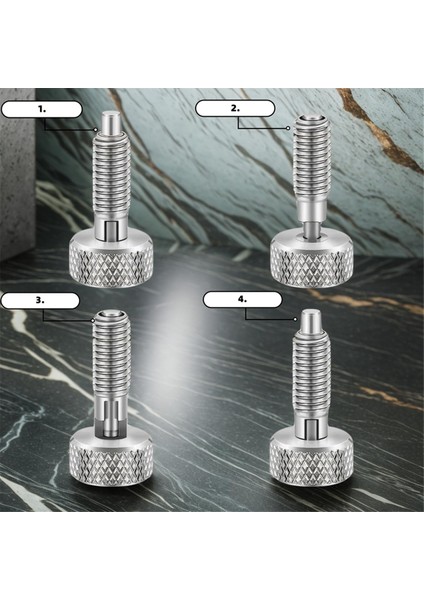 2pcs Paslanmaz Çelik El Geri Çekilebilir Yay Pistonlar Tramparalı Saplı - Hızlı Bırakma Kilitleme Pimi M6 (Yurt Dışından) fiyatları