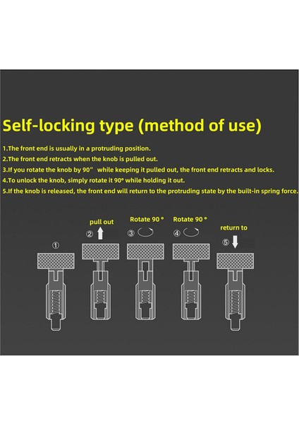 2pcs Paslanmaz Çelik El Geri Çekilebilir Yay Pistonlar Tramparalı Saplı - Hızlı Bırakma Kilitleme Pimi M6 (Yurt Dışından) modelleri
