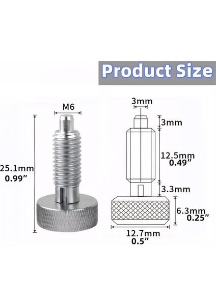 2pcs Paslanmaz Çelik El Geri Çekilebilir Yay Pistonlar Tramparalı Saplı - Hızlı Bırakma Kilitleme Pimi M6 (Yurt Dışından) indirimleri