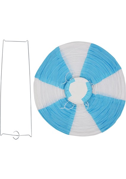 12 Inç Sıcak Hava Balon Kağıt Fener Abajur Tavan Işık Düğün Dekor, Mavi Çizgiler (Yurt Dışından) fırsatları