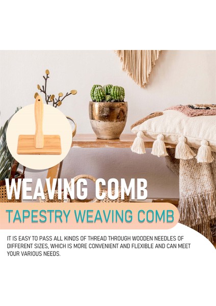 Makrome Fırça Goblen Dokuma Tarak Aracı Macrame Saçak Dokuma Örgü Aksesuarları Dıy Örgülü Açık Düğüm (Yurt Dışından) indirimleri
