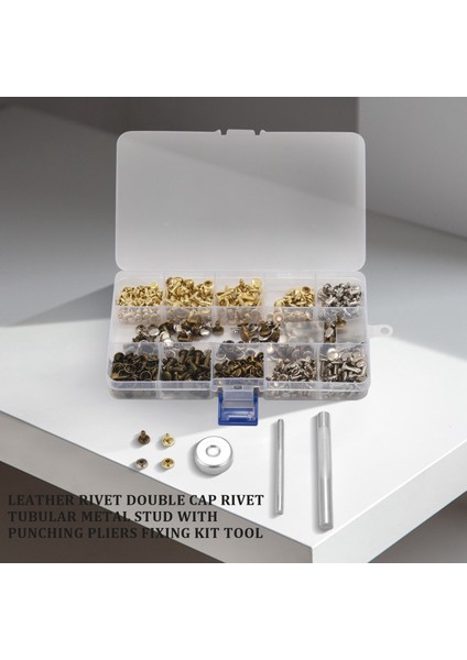 300 Set Deri Perçinler Çift Kapak Perçinli Tübüler Metal Saplama Penseli Demir Pensesi Diya Deri El Sanatları Perçinleri Değiştirme Set Araçları (Yurt Dışından) fiyatları
