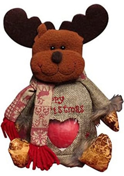 Noel Çantaları Sevimli 3D Noel Dekor Hediye Çantası Noel Tatak Çantaları Tatil Sarma Bisküvi Presents Için Süslemeler (Yurt Dışından)