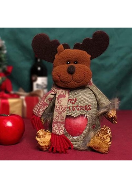 Noel Çantaları Sevimli 3D Noel Dekor Hediye Çantası Noel Tatak Çantaları Tatil Sarma Bisküvi Presents Için Süslemeler (Yurt Dışından) fiyatları