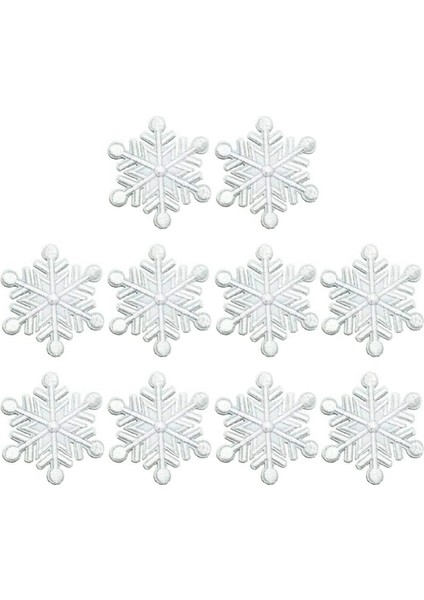 10 Adet Kar Tanesi Yamalar Noel Işlemeli Yamalarda Demir Yamalar Sanat Zanaatlar Için Aplikeler Diy Dekor Kot Giyim Çantaları (Yurt Dışından)