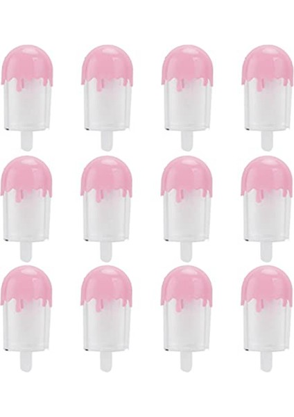 12PCS Dondurma Şekli Şeker Kutusu, Kasa Konteyneri, Parti Iyilikleri ve Hediyeler, Şeker Kılıfı Konteyner Düğün Parti Malzemeleri (Pembe) (Yurt Dışından)