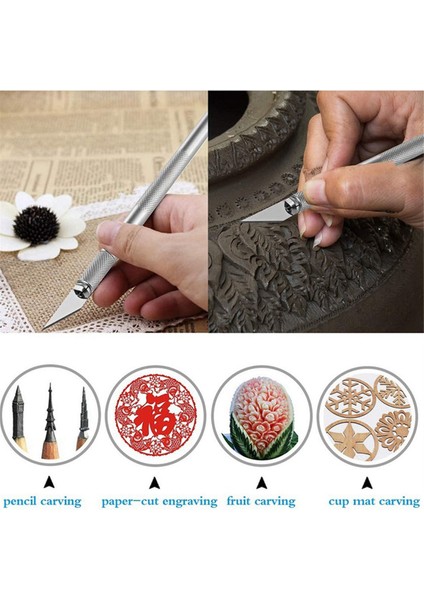 18PC Temel Zanaat Vinil Ayıklama Aletleri Seti Dıy Dikiş Dikiş Yumruk Oyma Kiti Siluet Kameos Yazım Aracı (Yurt Dışından) modelleri