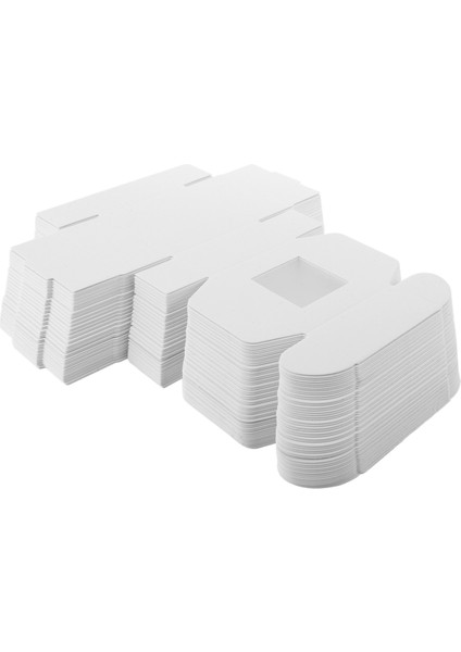 50 Adet Mini Kraft Kağıt Kutusu Pencereli Mevcut Paketleme Kutusu Ev Yapımı Sabun Kutusu Fırın Şekeri (Beyaz) (Yurt Dışından) modelleri