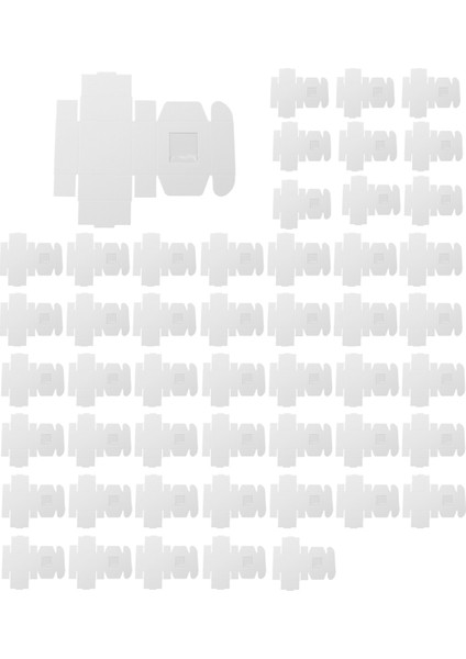 50 Adet Mini Kraft Kağıt Kutusu Pencereli Mevcut Paketleme Kutusu Ev Yapımı Sabun Kutusu Fırın Şekeri (Beyaz) (Yurt Dışından) fırsatları