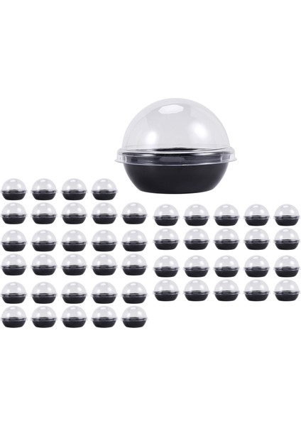 50 Paket Şeffaf Plastik Mini Kek Kabı, Mini Çörek Macaron Için Kubbe Kapaklı Bireysel Ambalaj Işleme Kutuları (Yurt Dışından) fiyatları