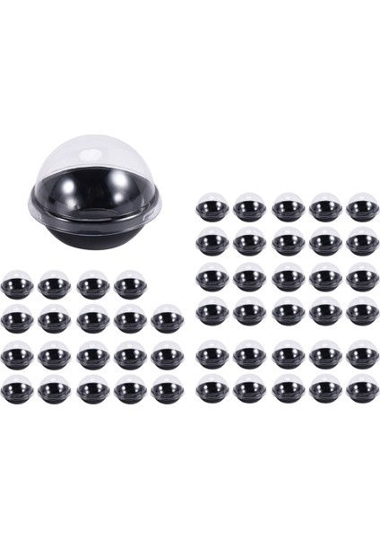 50 Paket Şeffaf Plastik Mini Kek Kabı, Mini Çörek Macaron Için Kubbe Kapaklı Bireysel Ambalaj Işleme Kutuları (Yurt Dışından) modelleri
