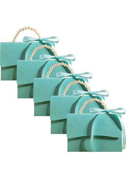 Saten Kurdele ve Inci Saplı Şık Kabartmalı Hediye Kutusu, Sevgililer Günü Hediye Kutusu C C (Yurt Dışından)