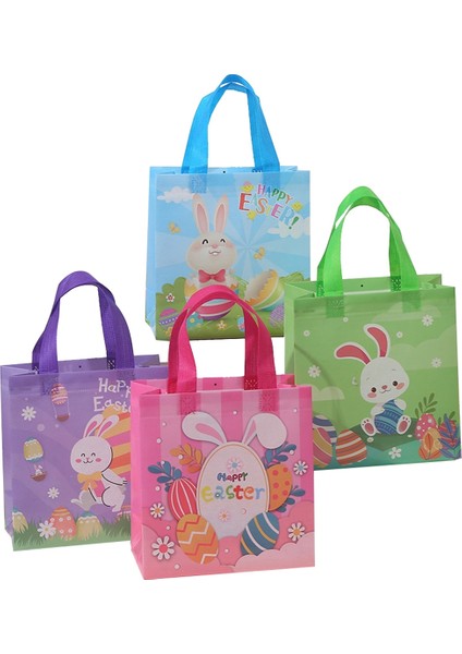 12PCS Paskalya Hediye Çantaları Kulplu Kulplarla Paskalya Çantaları (Yurt Dışından)