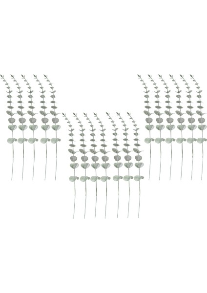 18 Adet Okaliptüs Gövdesi Yapay Okaliptüs Yaprağı, Gerçek Gri Yeşil Dokunmatik Yaprak Dalları Saplar (Yurt Dışından) fırsatları