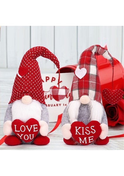 Sevgililer Günü Gnome Dekoru - 2pcs Valentine Gnomes Peluş Ana Masa Süslemeleri, Mr. Mrs. Sweet Isveç Gnome (Yurt Dışından) fiyatları