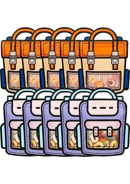 40PCS Hediyeler Ambalaj Çantaları Çizgi Film Okul Çantası Şekeri Şeker Atıştırmalık Çocuklar Için Self Kilit Çantaları Doğum Günü Partisi Dekorlar Hediyeler, C (Yurt Dışından) fiyatları