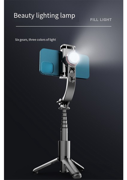 Tutkun Anti-Shake Handheld Stabilizer Bluetooth Selfie Stick Alüminyum Alaşım Cep Telefon Gimbal Sabitleyici Katlanabilir Monopod (Yurt Dışından) modelleri