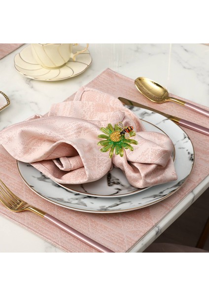 Arı Çiçeği Altın Peçete Yüzükleri, Yaz Tatlı Tatil Peçete Yüzükleri 4 Parçalı Set, Peçeteli Bez, Düğün Için Peçete Tokası (Yurt Dışından) fırsatları