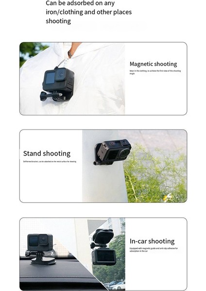 INSTA360 Gopro Manyetik Braket Hızlı Serbest Bırakma Spor Kamera Boyun Djı Action4 Aksesuarları Için Cep Telefonu Asmak (Yurt Dışından)