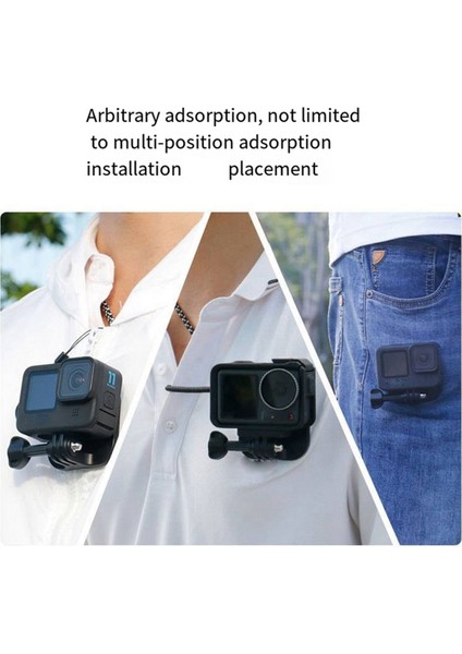INSTA360 Gopro Manyetik Braket Hızlı Serbest Bırakma Spor Kamera Boyun Djı Action4 Aksesuarları Için Cep Telefonu Asmak (Yurt Dışından) fiyatları