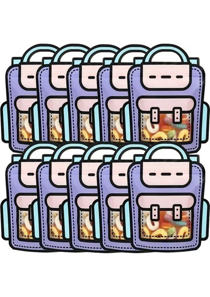 40PCS Hediyeler Ambalaj Çantaları Çizgi Film Okul Çantası Şekeri Şeker Atıştırmalık Çocuklar Için Self Kilit Çantaları Doğum Günü Partisi Dekorlar Hediyeler, A (Yurt Dışından) indirimleri