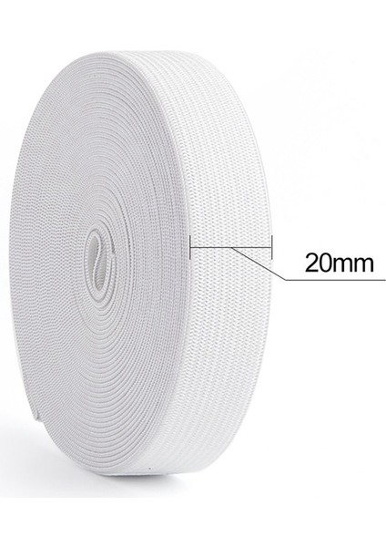 Beyaz Dikiş Elastik Bant 40M 3/4 Inç Örgü Elastik Makara Ağır Stretch Dikiş El Sanatları Için Yüksek Elastikiyet Kayışı Malzemesi (Yurt Dışından) indirimleri