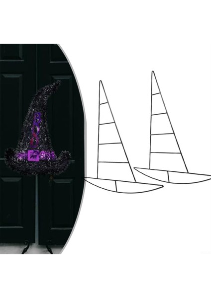 2pcs Cadılar Bayramı Balkabağı/cadı Şapkası Metal Tel, Cadılar Bayramı Için Cadılar Için Metal Teli Yeni Yıl Duvar Kapısı Dekorları (Yurt Dışından) fiyatları