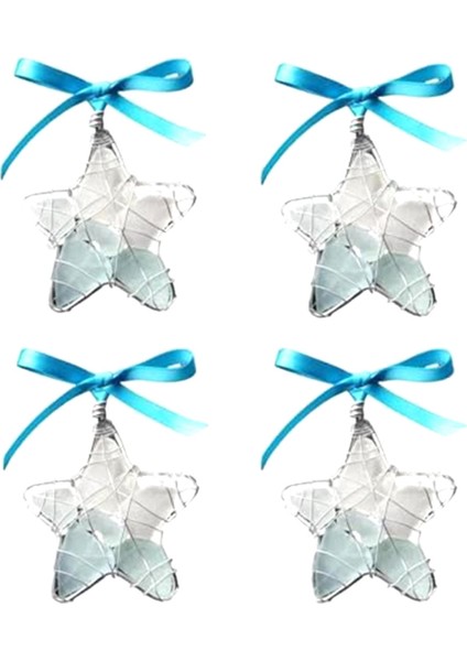 Deniz Glass Yıldız Hediyesi, Okyanus Kristal Noel Ağacı Dekorasyonu Asmaya Hazır, El Yapımı Deniz Glass Noel Dekor El Sanatları (Yurt Dışından)