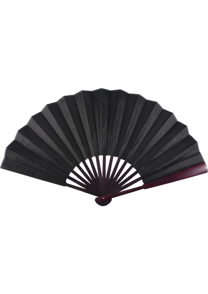 Erkek 33 cm Için Katlanır Boş El Fanı Kaligrafi Yazma Dans Fanı - Siyah (Yurt Dışından)