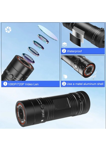 F9 1080P Spor Kamera Kamera Su Geçirmez Mini Açık Bisiklet Motosiklet Kask Hd Action Camera Dv Araba Video Kaydedici (Yurt Dışından) indirimleri