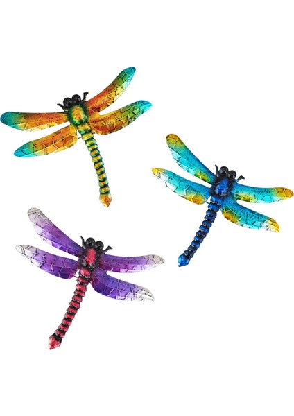 3pcs Yusufçuk Duvar Asılı Metal Yusufçuk Duvar Dekor Dekorases Duvar Sanat Dekor Bahçe Duvar Sanat Süsleme Odası Dekor (Yurt Dışından)